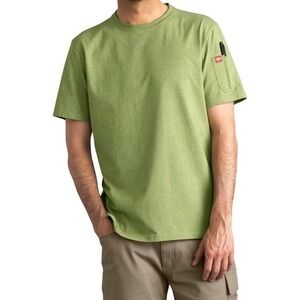 NWT Red Kap Men's Short Sleeve Midweight Performance Tee - Heathered Fern - Sz S